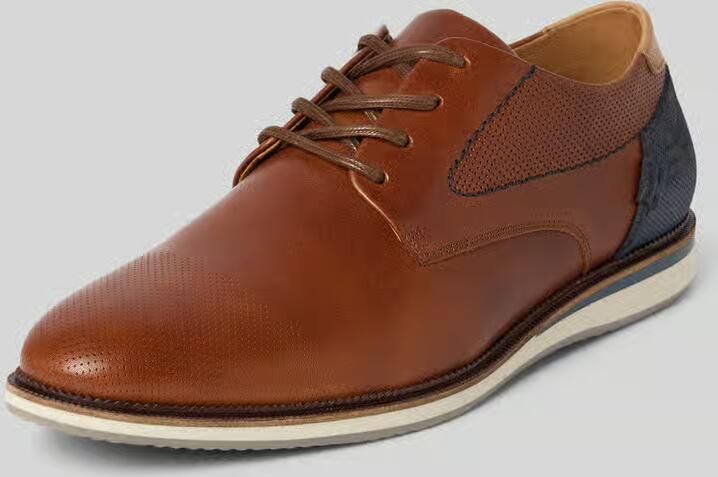 Bullboxer Veterschoenen van echt leer