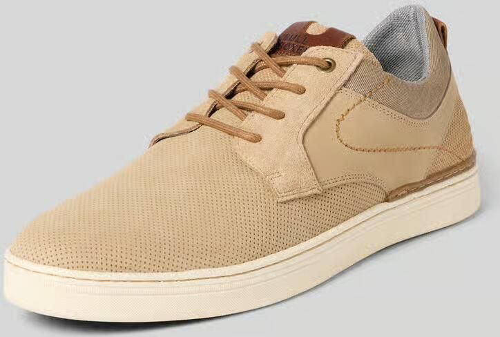 Bullboxer Veterschoenen van leermix met reliëflogo