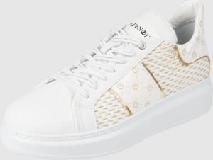 CAFèNOIR Sneaker van leer en textiel
