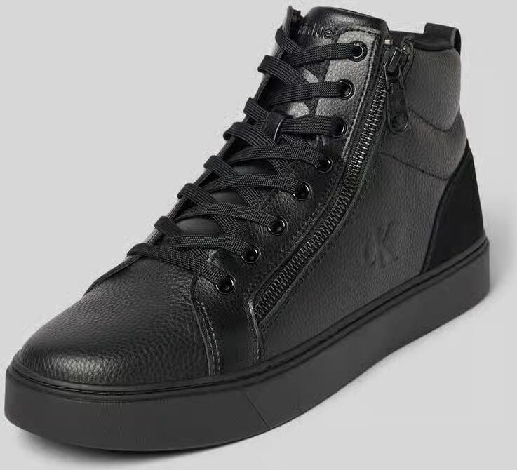 Calvin Klein Jeans High-top sneaker van leer met ritssluiting
