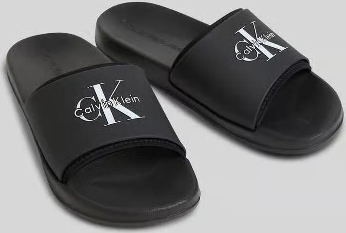 CK Calvin Klein Badslippers met labelreliëf