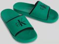 CK Calvin Klein Badslippers met logoprint - Olijfgroen