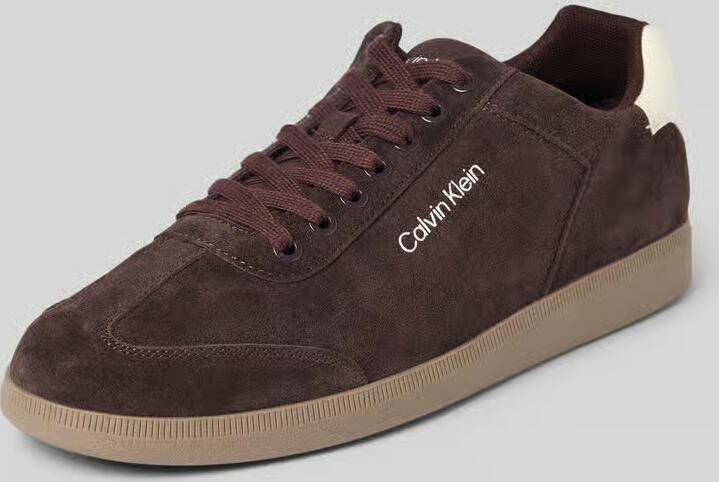 CK Calvin Klein Leren sneakers met labelopschrift