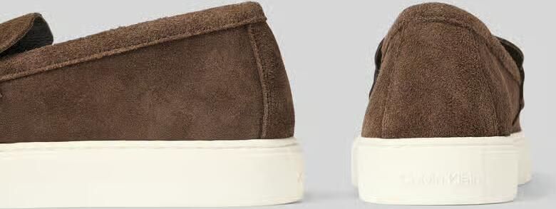 CK Calvin Klein Mocassins van leer met labeldetail - Foto 2