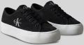Calvin Klein Sneakers laag 'Mix Vulcanised Flatform' grijs zwart wit - Zwart