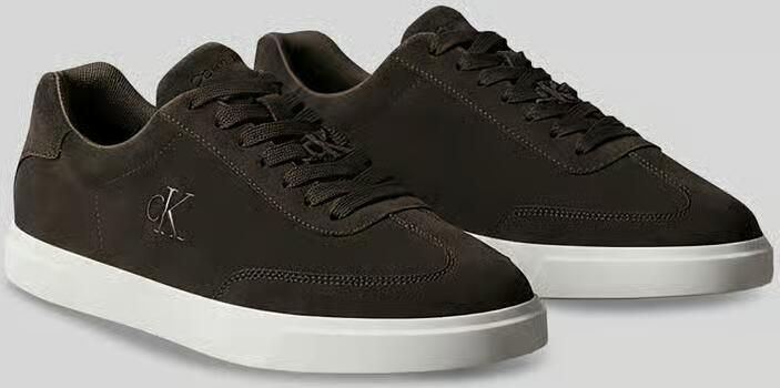 CK Calvin Klein Sneakers van echt rundleer met logodetails