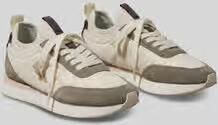 CK Calvin Klein Sneakers van mix van leer en nylon met gestikt logo