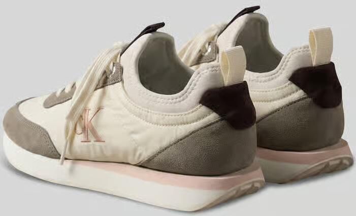 CK Calvin Klein Sneakers van mix van leer en nylon met gestikt logo - Foto 2