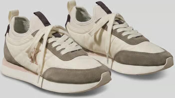 CK Calvin Klein Sneakers van mix van leer en nylon met gestikt logo - Foto 7