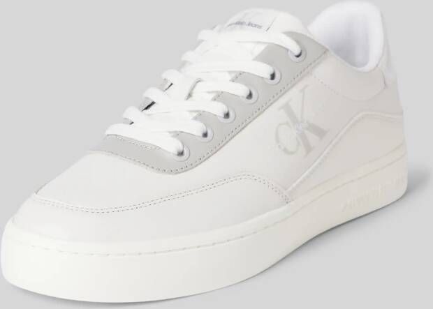 Calvin Klein Witte polyester sneakers met veters contrastdetails print logo White Dames - Foto 6