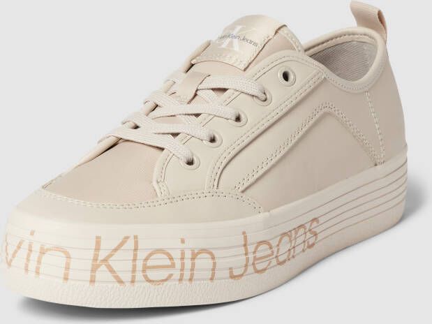 Calvin Klein Jeans Plateausneakers met labelprint model 'VULC'