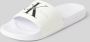Calvin Klein Jeans Monogram Slide Sandalen Lente Zomer Collectie White Dames - Thumbnail 1