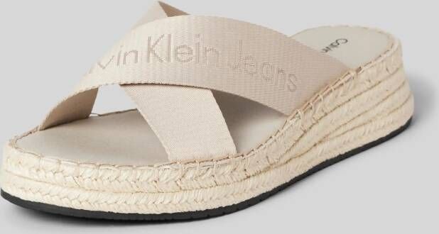 Calvin Klein Jeans Slippers met plateauzool