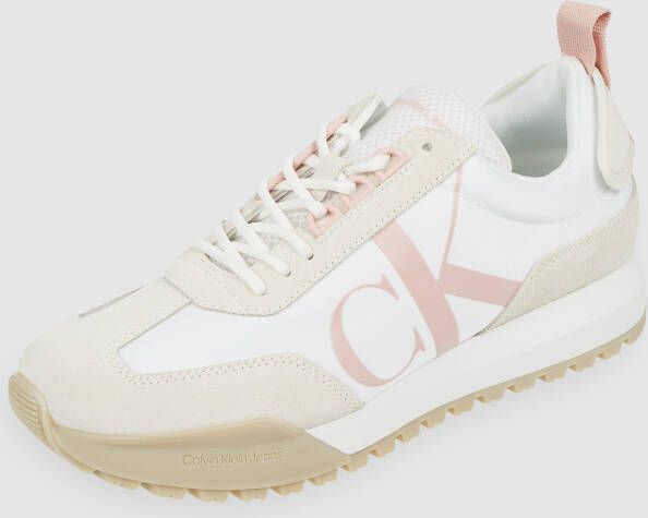 Calvin Klein Jeans Sneaker van leer en textiel