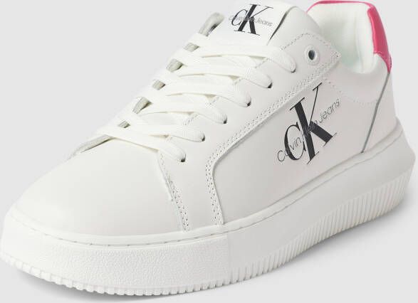 Calvin Klein Jeans Sneakers van leer model 'CHUNKY CUPSOLE LACEUP MON'