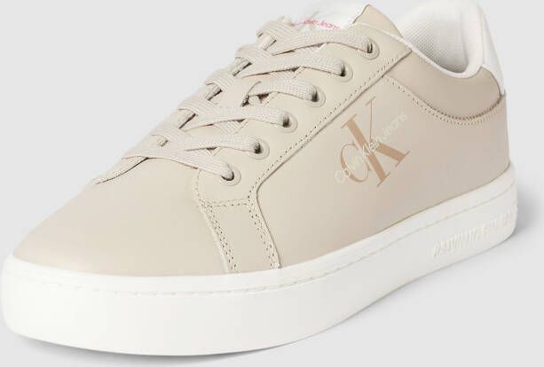 Calvin Klein Jeans Sneakers van leer met labeldetails model 'FLUO CONT'