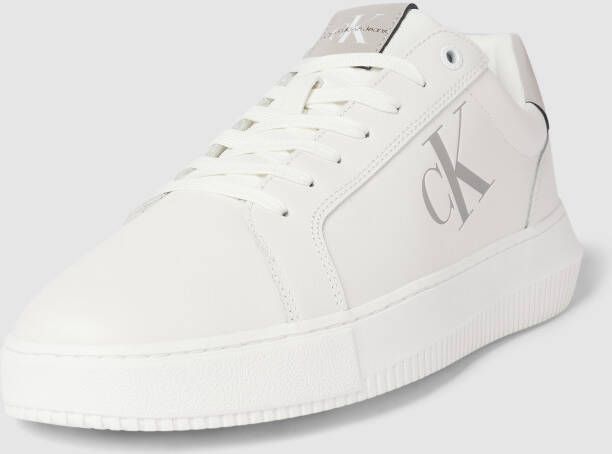 Calvin Klein Jeans Sneakers van leer met labelprint