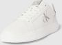 Calvin Klein Jeans Chunky Leren Sneakers met Rubberen Zool White Heren - Thumbnail 2