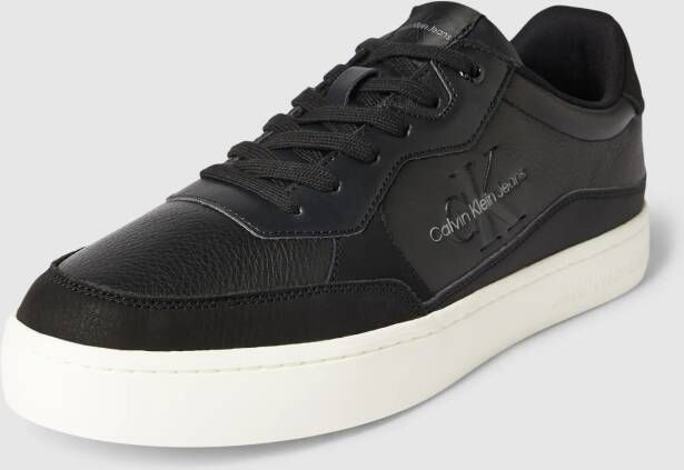 Calvin Klein Jeans Sneakers van leer met reliëflogo model 'CLASSIC CUPSOLE'