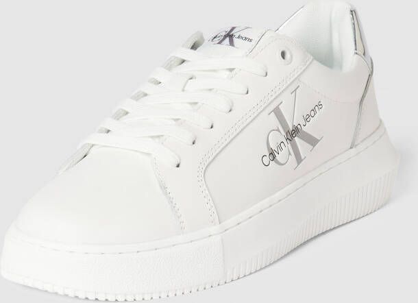 Calvin Klein Witte Polyester Sneaker met Contrasterende Details White Dames - Foto 14