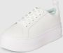Calvin Klein Jeans Witte Leren Sneakers voor Vrouwen White Dames - Thumbnail 3