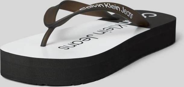 Calvin Klein Jeans Teenslippers met labelprint