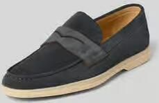 Carl gross Loafers van echt leer in suèdelook