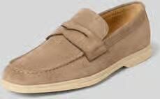 Carl gross Loafers van echt leer in suèdelook