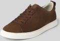 CG – CLUB of GENTS Sneakers van echt leer in velourslook model 'Uwin' - Donkerbruin