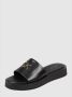 Calvin Klein Platform Slide leren slippers zwart - Thumbnail 2