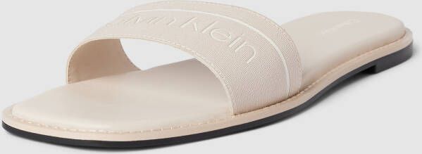 CK Calvin Klein Slippers met labeldetails model 'SQUARED'