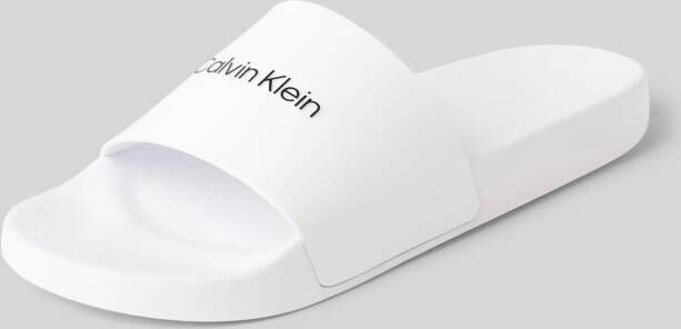 CK Calvin Klein Slippers met labelopschrift model 'POOL SLIDE'