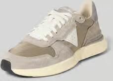 Clarks Sneakers van gecoat leer met labeldetail