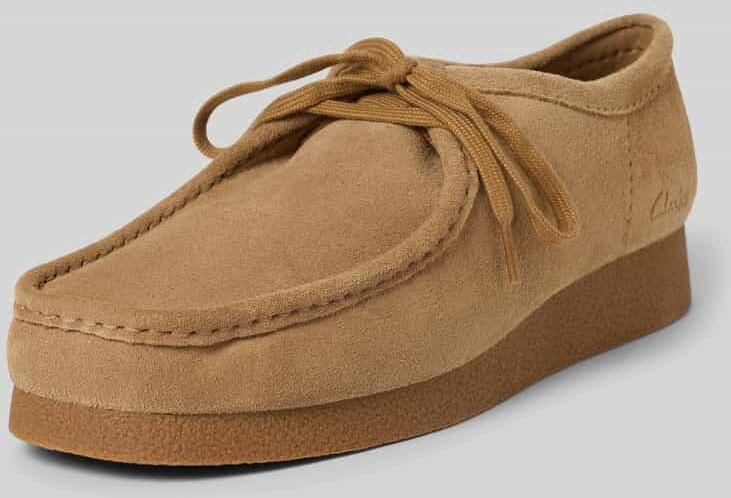 Clarks Veterschoenen van leer met rubberzool model 'Wallabee' - Foto 1