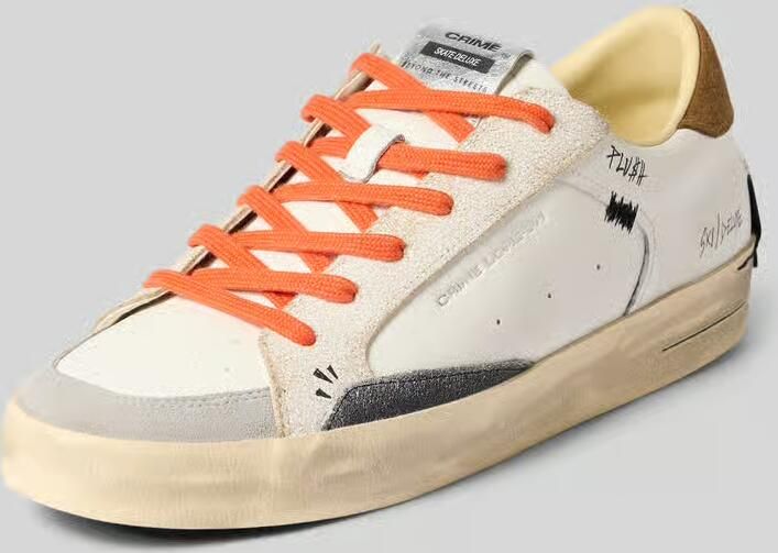 Crime London Sneakers met contrastgarnering