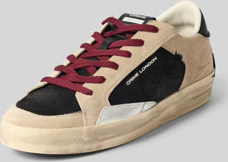 Crime London Sneakers met contrastgarnering model 'SK8 DELUXE'