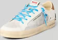 Crime London sneakers van leer met labelprintdetails