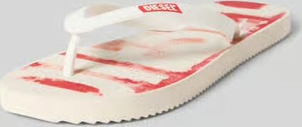 Diesel Teenslippers met labeldetail