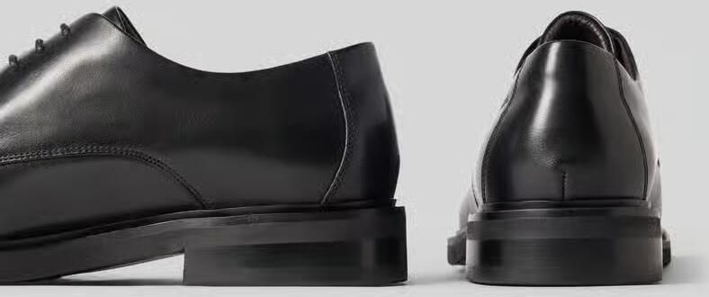 Digel Veterschoen van leer met label in reliëf model 'Soft' - Foto 2