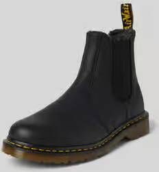 Dr. Martens Boots van leer met elastische inzetten en labeldetail