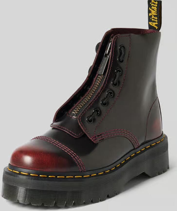Dr. Martens boots van runder nappa met ritssluiting aan de voorkant