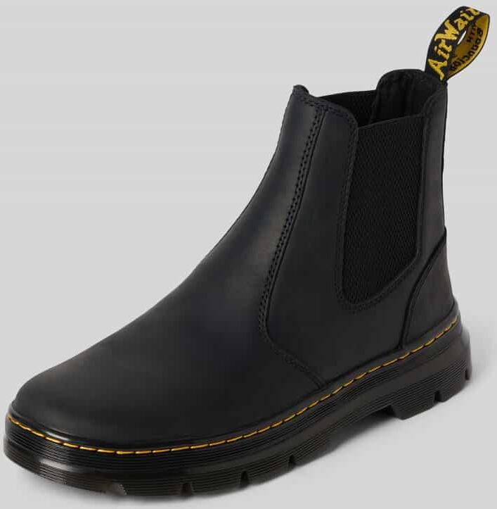 Dr. Martens chelsea boots van echt leer met siernaad