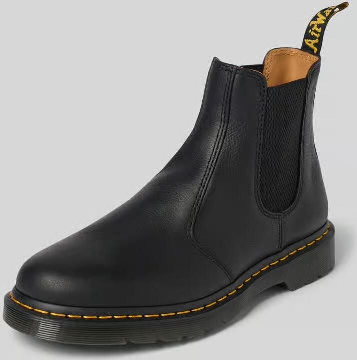 Dr. Martens Chelsea boots van leer met siernaad