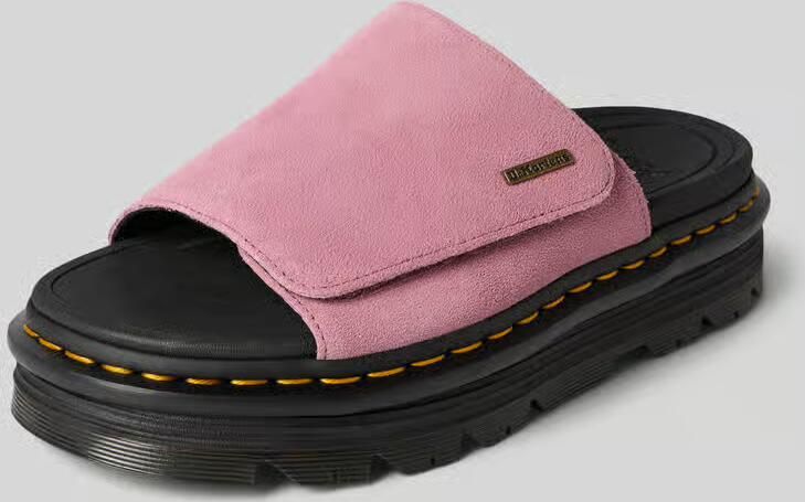 Dr. Martens Sandaaltje van leer met klittenbandsluiting model 'ZebZag Slide'