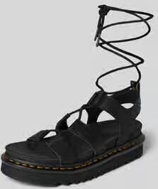 Dr. Martens Sandalette van leer met vetersluiting model 'Nartilla'