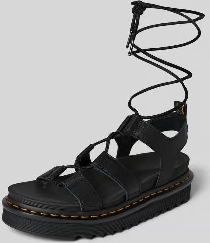 Dr. Martens Sandalette van leer met vetersluiting model 'Nartilla'