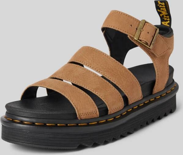 Dr. Martens Sandalen van leer met plateauzool