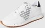EA7 Emporio Armani Sneakers van leermix met labelprint model 'Basic Runner Eagle' - Thumbnail 2