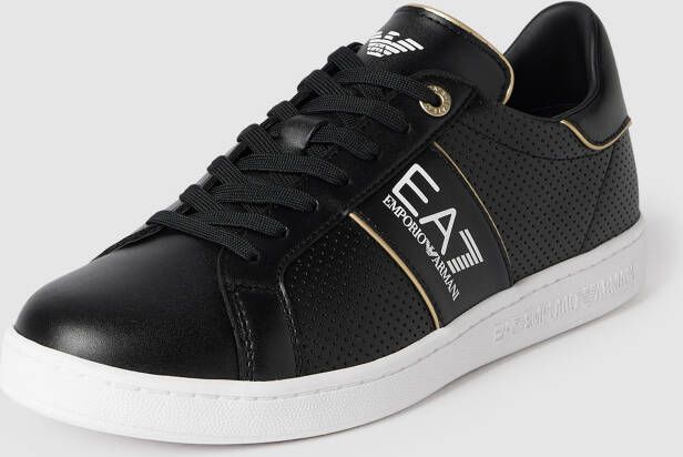 EA7 Emporio Armani Sneakers met contraststrepen in metallic model 'ACTION LEATH' - Foto 5