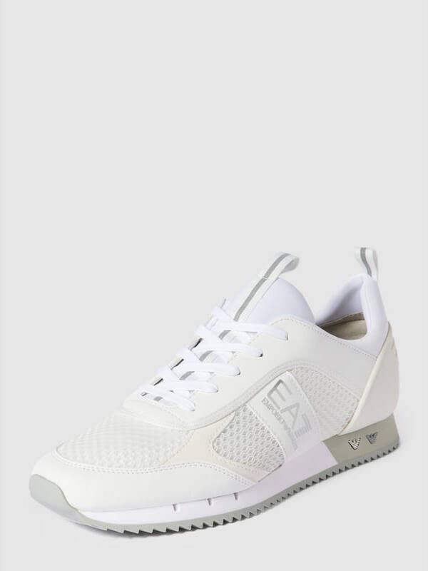 Emporio Ar i EA7 Witte Zilveren Mesh Sneaker Unisex Hardloopschoenen White - Foto 19
